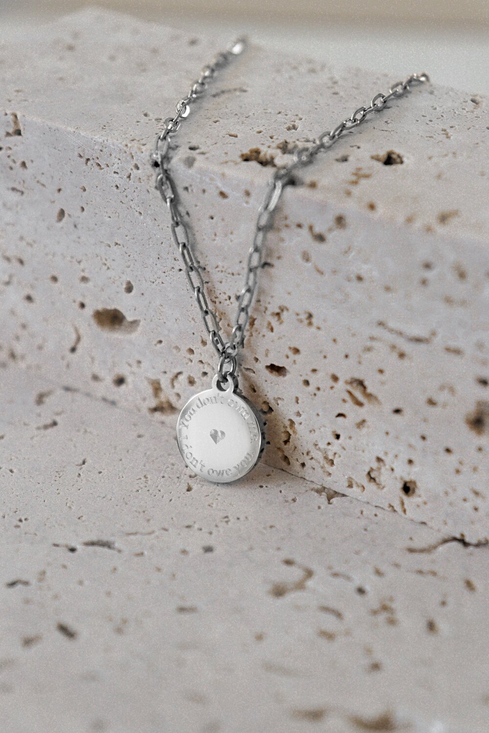 you don't own me I don't owe you ketting zilver