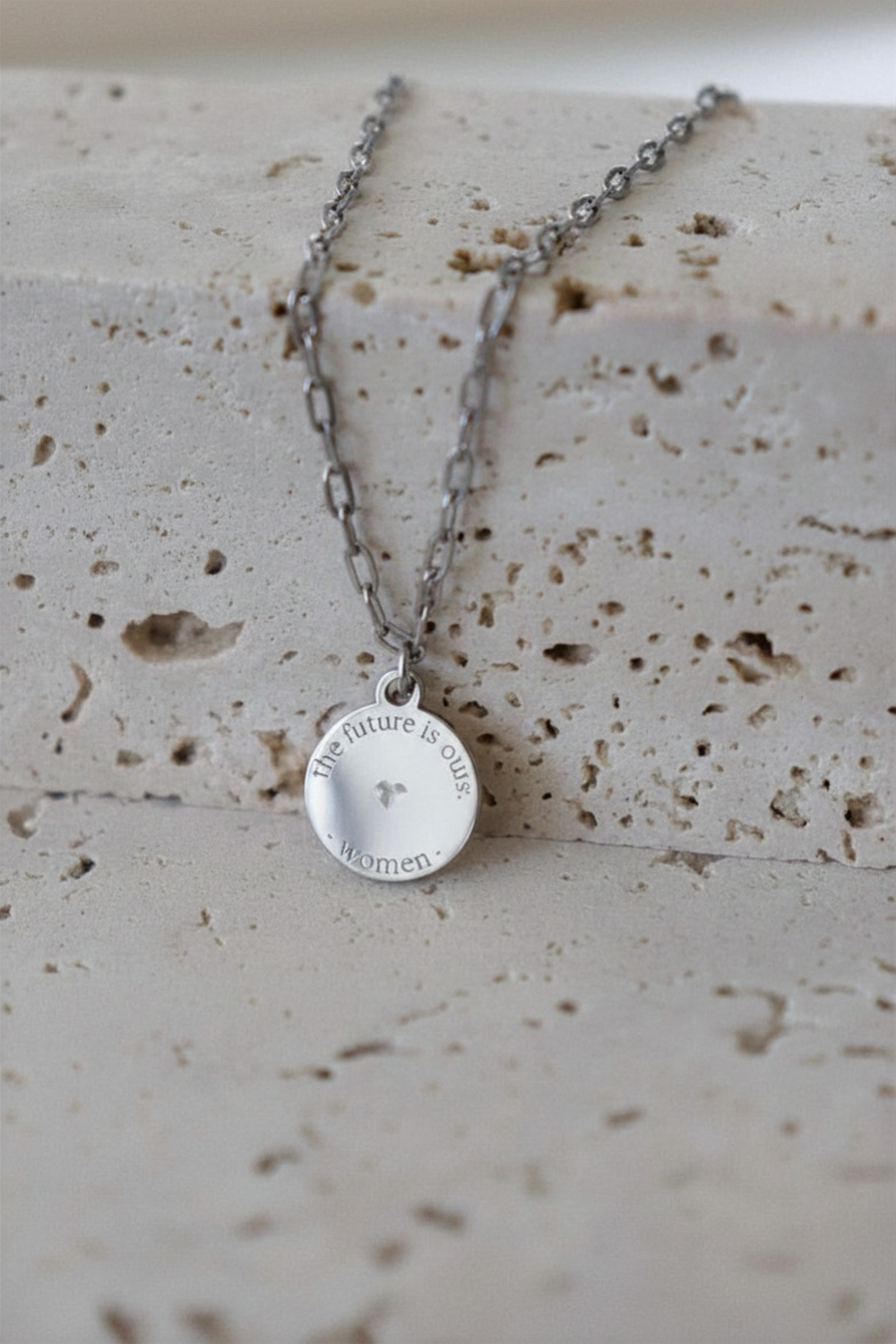 the future is ours - women ketting zilver