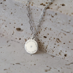 you are stronger than you think zilver ketting